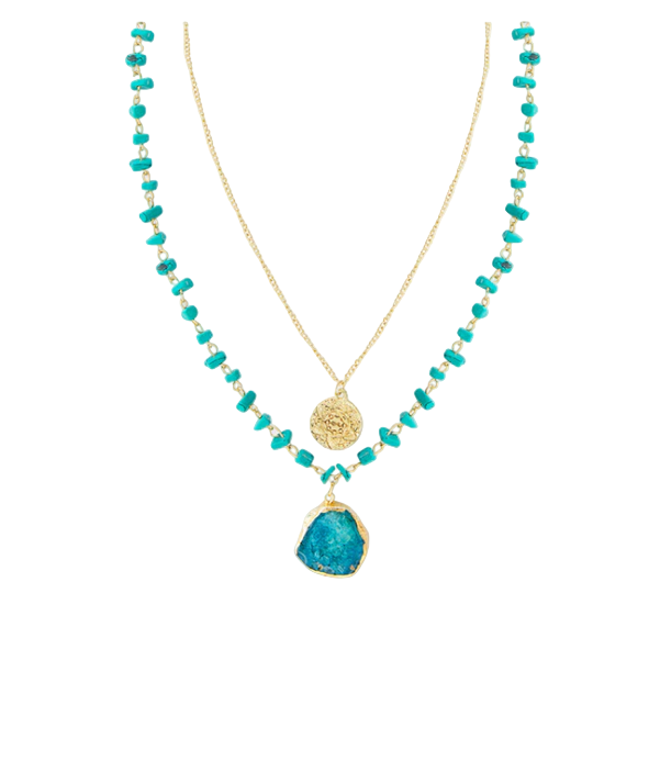 Myra Brand Trailblazer Turquoise Multistrand Necklace